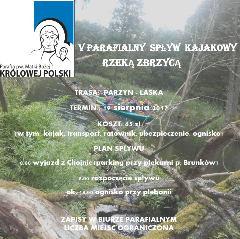 Parafialny Spływ Kajakowy