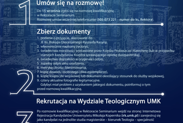 PRZYJMOWANIE KANDYDATÓW DO SEMINARIUM