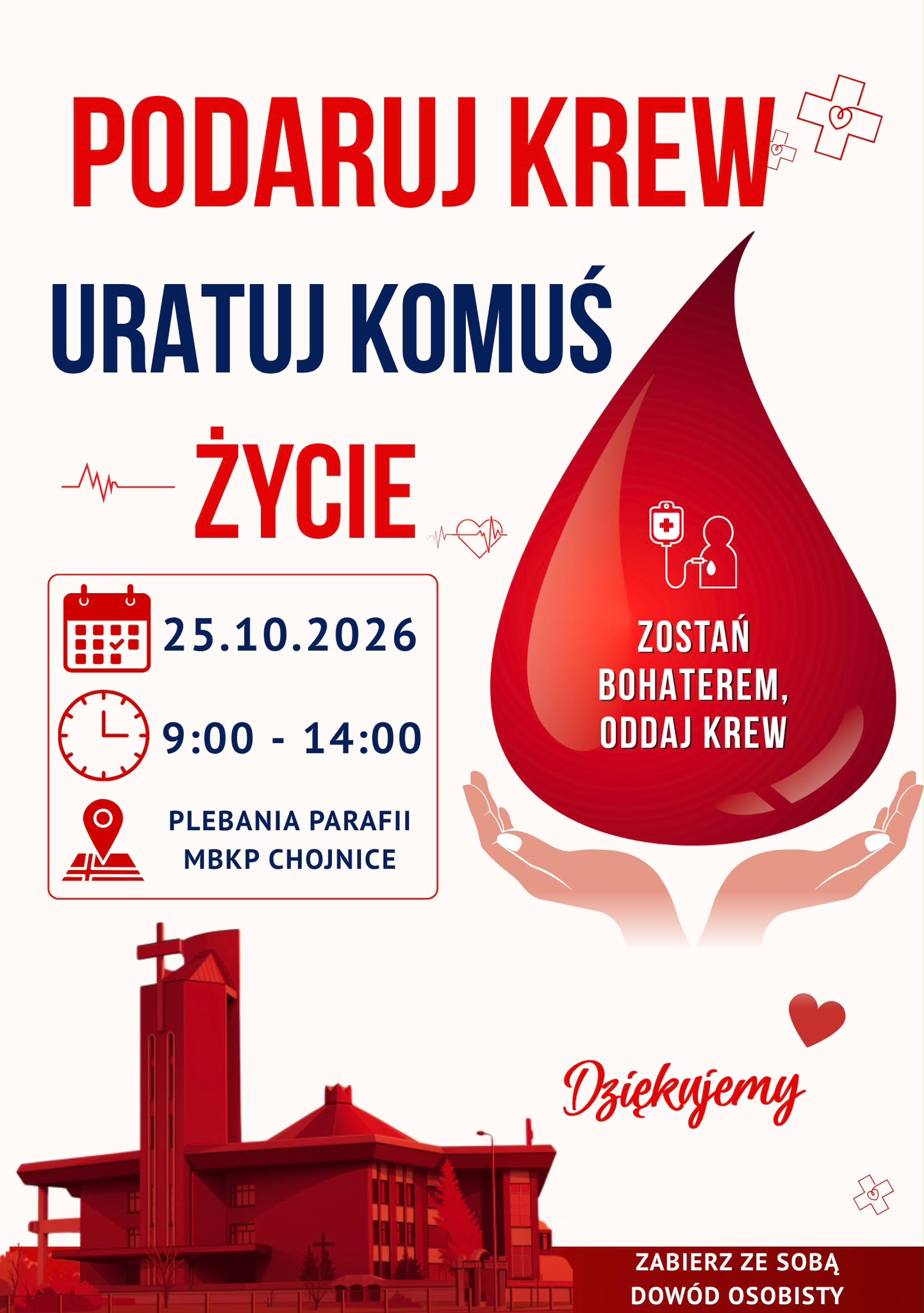 Oddaj krew w naszej parafii